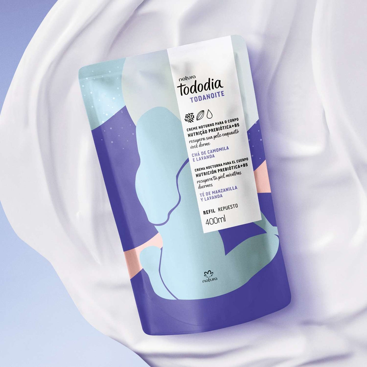 Repuesto Crema nutritiva para cuerpo Tododia té de manzanilla y lavanda